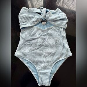 MOEVA Women’s Light Blue Textured One Piece